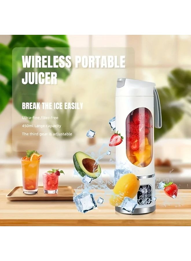 White Portable USB Charging Mixer And Juicer For Fruit Vegetable Drinks Milkshakes Easy Clean - Image 1